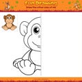 Mirror Drawing cartoon Monke