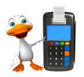Fun Duck cartoon character with swap machine