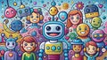 Fun and Engaging Chatbot Illustration Understanding Conversational AI and Digital Communication Through Playful Visuals