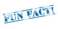 Fun fact blue stamp Royalty Free Stock Photo