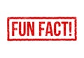 Fun fact grunge red rubber stamp emblem event concept Royalty Free Stock Photo