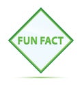 Fun Fact modern abstract green diamond button Royalty Free Stock Photo