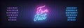 Fun Fact neon template. Glowing neon lettering Fun Fact sign