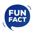 Fun fact speech bubble flat simplify style Royalty Free Stock Photo