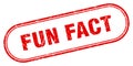 fun fact stamp. rounded grunge textured sign. Label Royalty Free Stock Photo