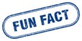 Fun fact stamp. rounded grunge textured sign. Label Royalty Free Stock Photo