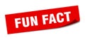 fun fact sticker. square isolated label sign. peeler