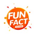 Fun fact typography bubble. Did you know knowledge design text message phrase information