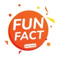 Fun fact typography bubble multicolor.