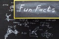 Fun facts physics calculation theory proof formula Royalty Free Stock Photo