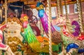 Fun Fair Carousel Horse Ride in colour Royalty Free Stock Photo