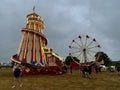 Fun Fair rides at The Black Deer Festival. Tunbridge Wells District, UK. June 18, 2023.