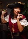 Fun Female Pirate Scene Royalty Free Stock Photo