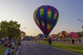 Fun Fest Hot Air Balloon Glow in Kingsport, Tennessee Royalty Free Stock Photo