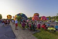 Fun Fest Hot Air Balloon Glow in Kingsport, Tennessee Royalty Free Stock Photo