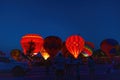 Fun Fest Hot Air Balloon Glow in Kingsport, Tennessee Royalty Free Stock Photo