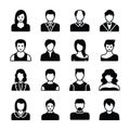 Human Avatars Glyph Icons