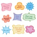Fun frames with copy space. Speech bubbles set Royalty Free Stock Photo