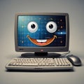 Fun and Friendly Smiling Computer Clipart for Kids