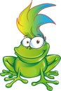 Fun  frog  cartoon character mascot Royalty Free Stock Photo