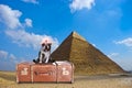 Funny Travel Dog, Bulldog, Egypt