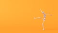 Fun halloween dancing skeleton character. 3D Rendering