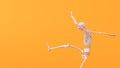 Fun halloween dancing skeleton character. 3D Rendering