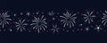 Fun hand drawn firework seamless pattern in red, blue white colors, party background, great for Independence day, fabrics, banners Royalty Free Stock Photo