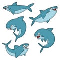 Fun, happy shark cartoon illustration Royalty Free Stock Photo