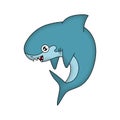 Fun, happy shark cartoon illustration Royalty Free Stock Photo