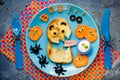 Fun and healthy kids breakfast or lunch - funny monster toast wi
