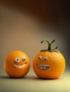 Fun and humorous oranges. April Fool\'s Day