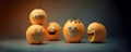 Fun and humorous oranges. April Fool\'s Day