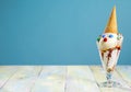 Fun ice cream sundae for a kids party Royalty Free Stock Photo