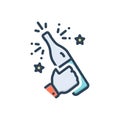 Color illustration icon for Fun, enjoyable and alcohol