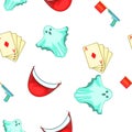 Fun and jokes pattern, cartoon style