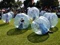 Fun: kids playing bump balls zorbing