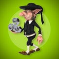 Fun Korrigan - 3D Illustration Royalty Free Stock Photo