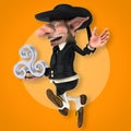 Fun Korrigan - 3D Illustration Royalty Free Stock Photo