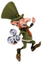 Fun leprechaun - 3D Illustration Royalty Free Stock Photo