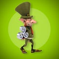 Fun leprechaun - 3D Illustration Royalty Free Stock Photo