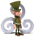 Fun leprechaun - 3D Illustration Royalty Free Stock Photo