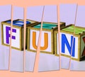 Fun Letters Mean Joy Pleasure And Excitement Royalty Free Stock Photo
