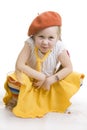 Fun little girl grimacing. Royalty Free Stock Photo