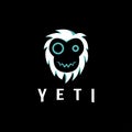 Fun minimalist yeti head face logo vector