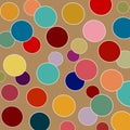 Modern colorful polka dot pattern digital illustration