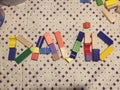 Fun creative blocks spelled out name David