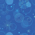 Fun New Years firework seamless pattern - hand drawn abstract doodles circles - great for New Years prints, invitations, textiles