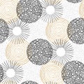 Fun New Years firework seamless pattern - hand drawn abstract doodles circles - great for New Years prints, invitations, textiles