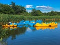 Fun Paddle Boats, Flushing Meadows Lake, Queens Royalty Free Stock Photo